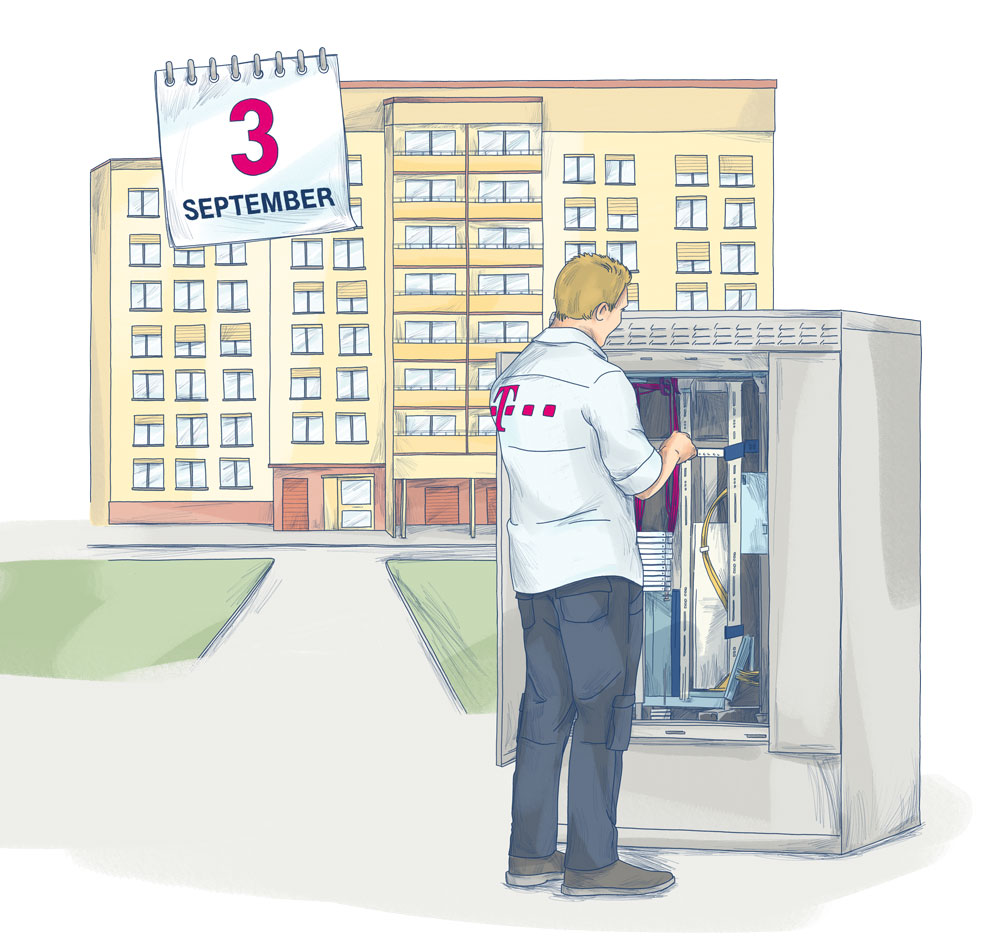 Telekom illustrated landingpage